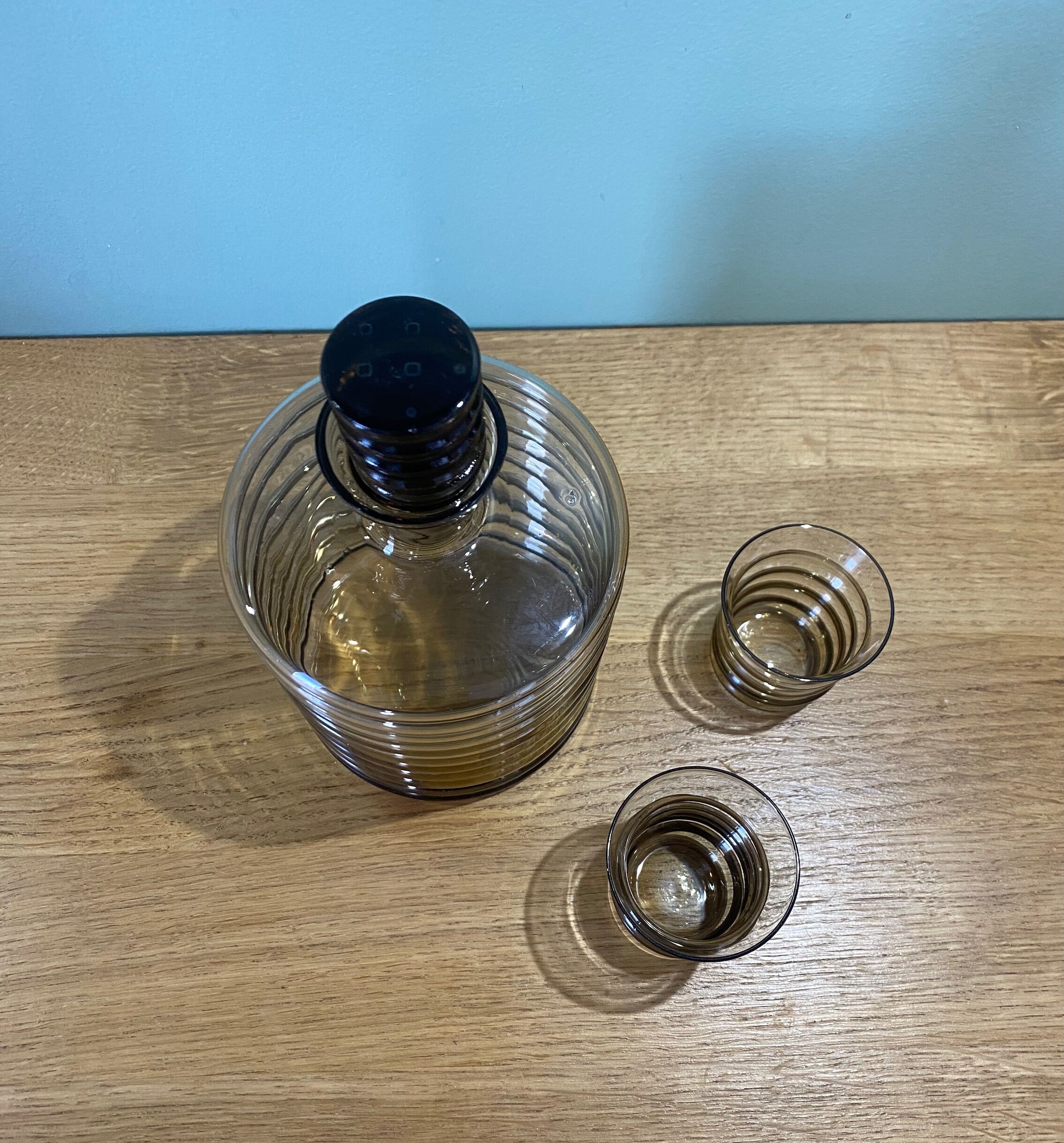 Smoked glass shot set