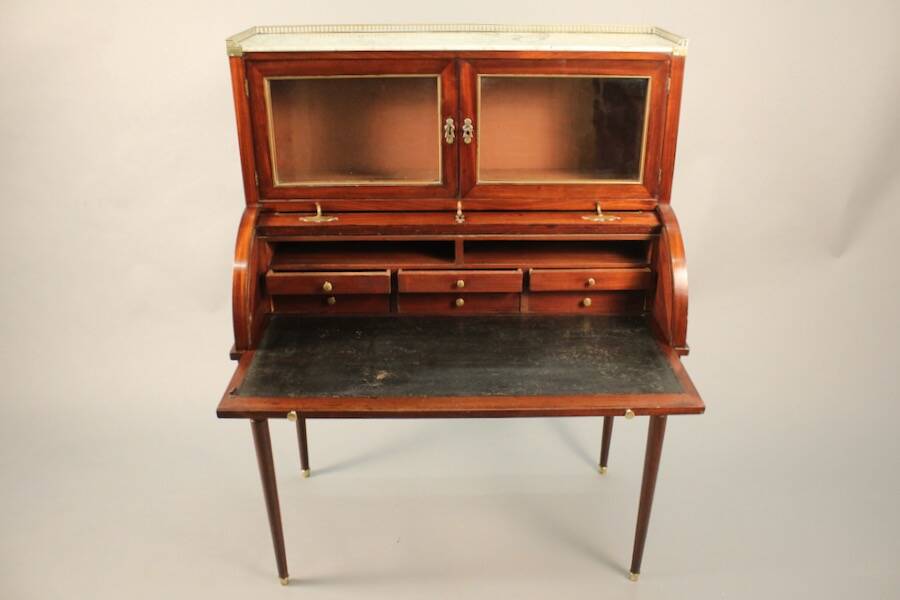 Louis XVI mahogany cylinder desk