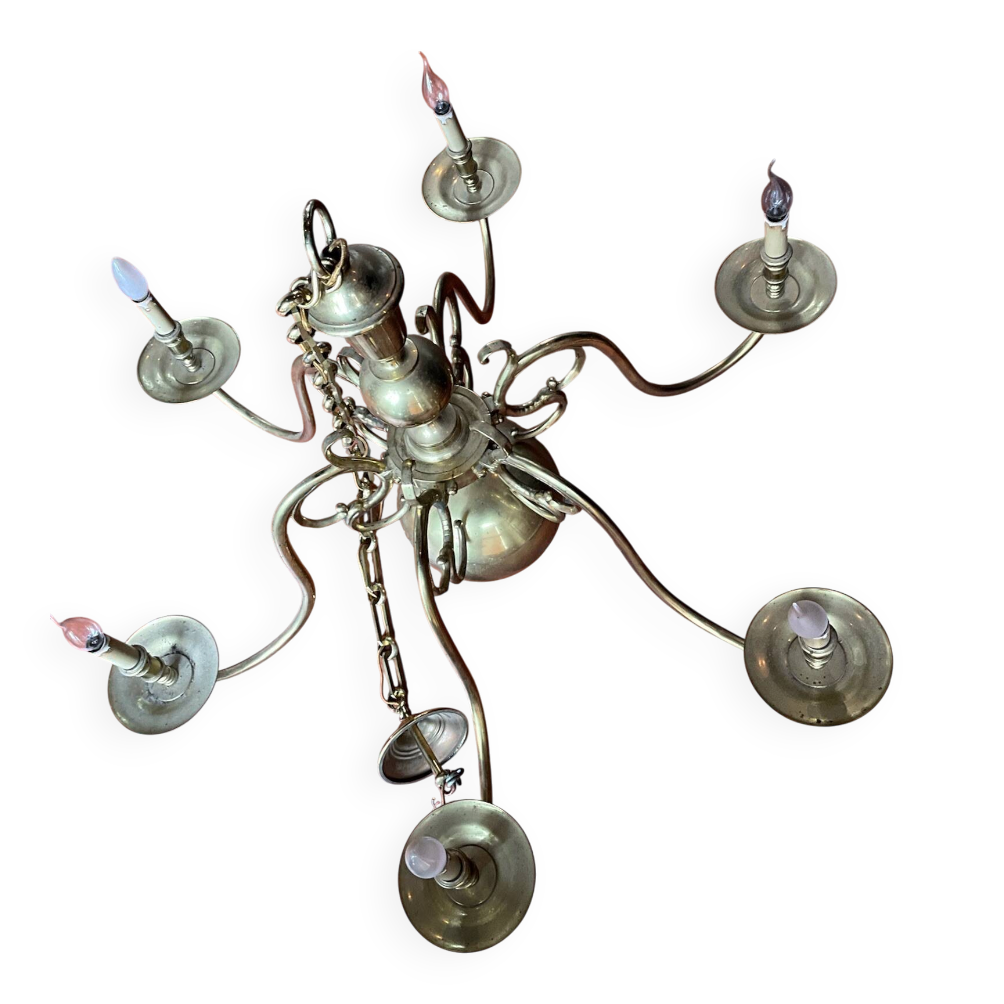 Lustre style hollandais laiton