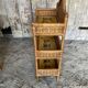 Vintage 1960s Painted Rattan Shelf with 3 Tiers