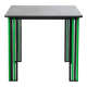 Table à manger noire et verte, Italie années 1980