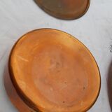 Lots of tinned copper kitchen utensils