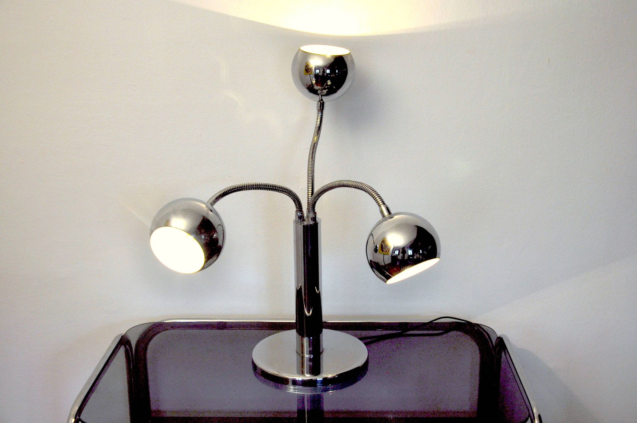 Lampe chromée, Italie, 1970