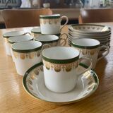 Coffee service 11 cups 12 saucers manufacture w. guerin et cie, paris
