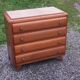 Commode en chêne pieds compas 4 tiroirs, 1950