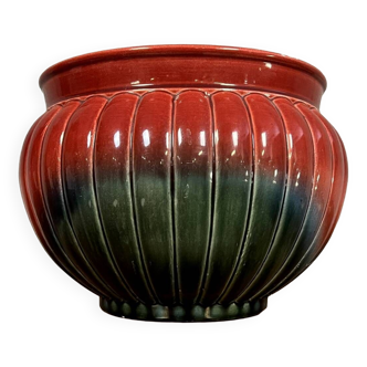 SARREGUEMINES, Art Deco period polychrome ceramic planter