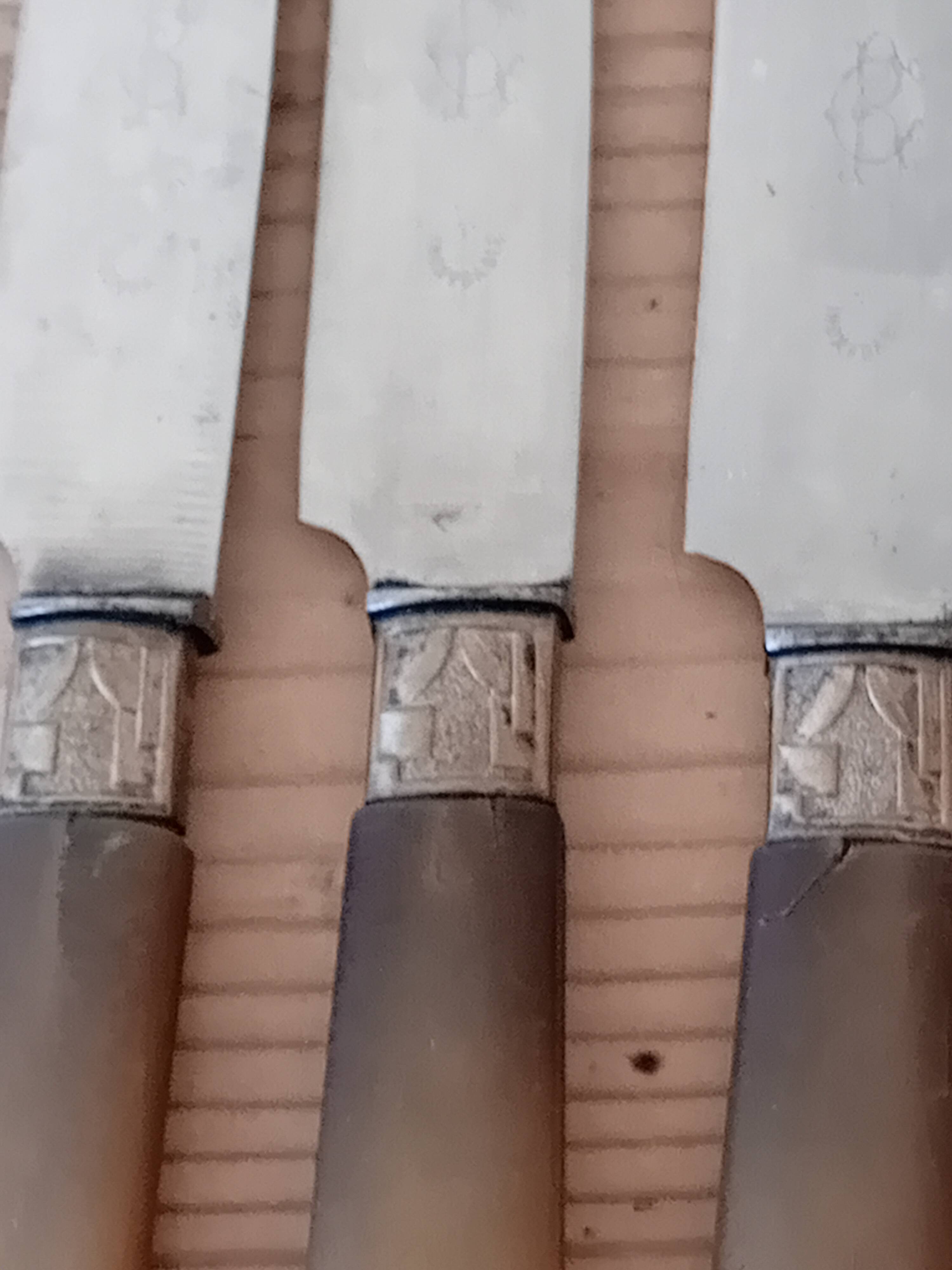 Lot of 7 antique knives with horn handles