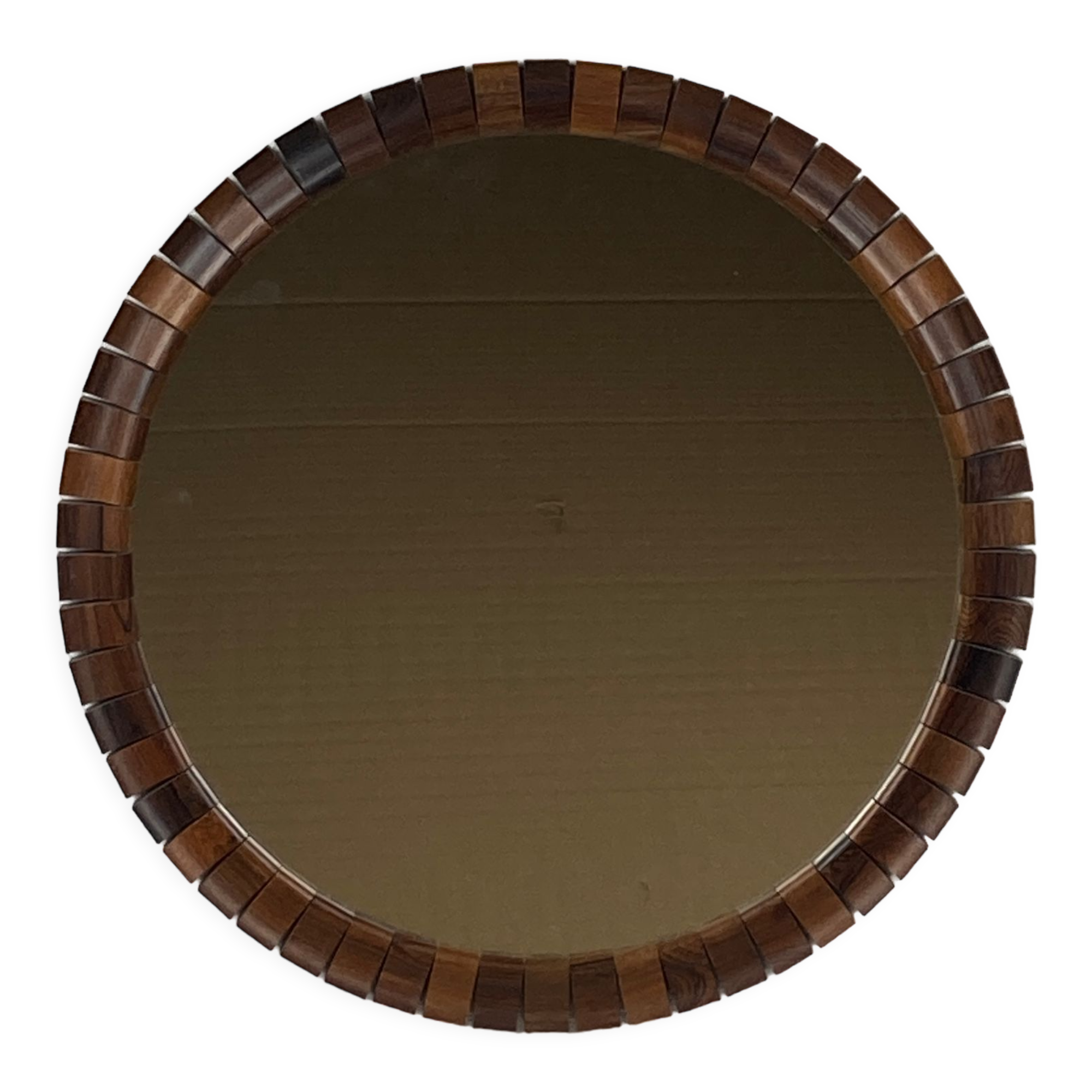 Mid-Century Danish Teak & Rosewood Mirror, 1960s