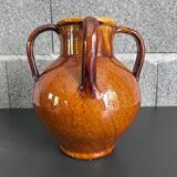 Signed 4-handled vase