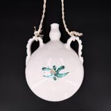 White ceramic wall gourd vase, vallauris