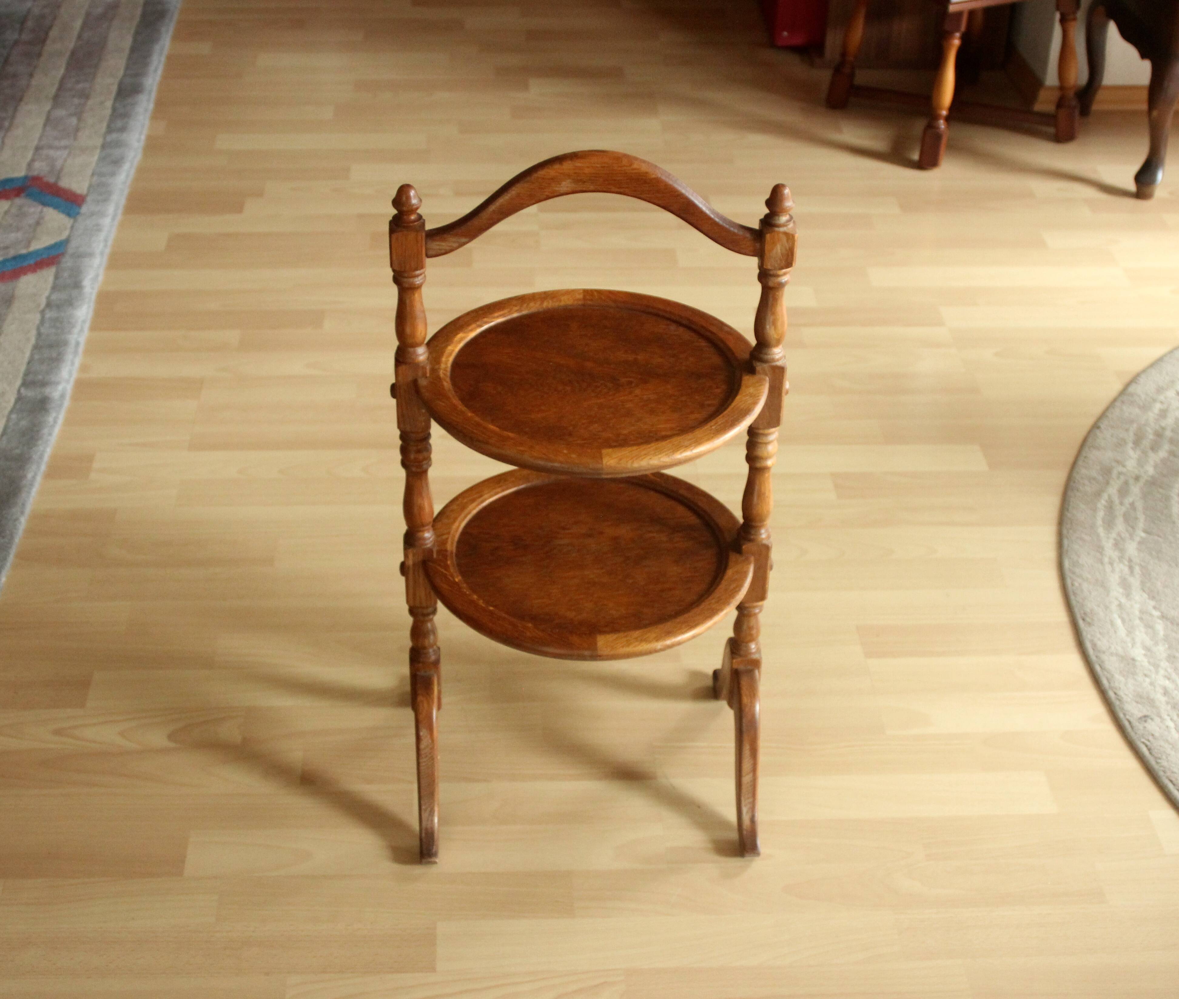 Side table - etagere - handmade of oak wood