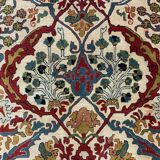 XL Vintage Arts and Crafts, W Morris style Rug 400x296 cm, Red Blue