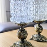 Pair of table lamps with globes (L-0182)