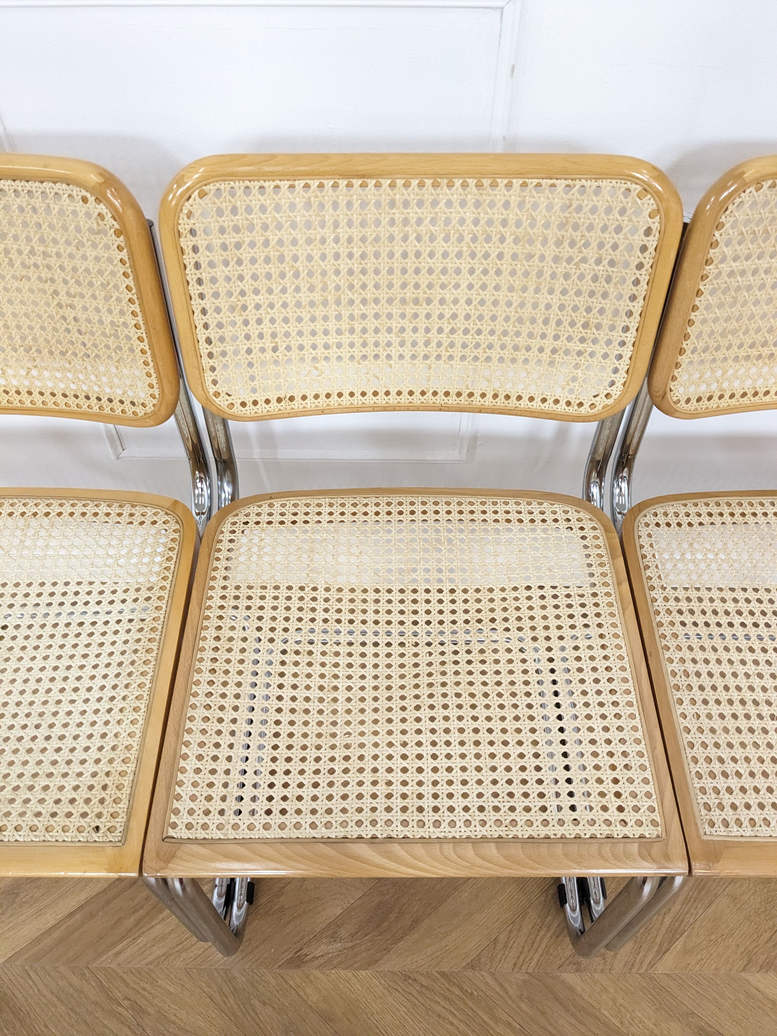 Vintage chairs Cesca B32 by Marcel Breuer