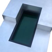 Italian design coffee table in metal and wood with integrated bar, 1970s