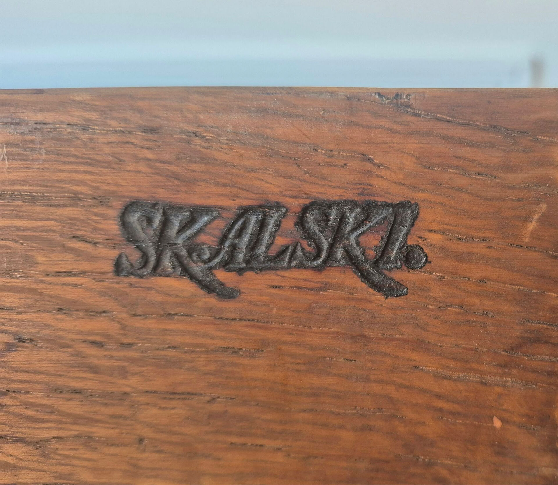 Two-drawer sautéuse in Louis XV style, stamped Skalski.