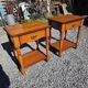 Pair of cherry wood bedside tables from the mid-20th century.