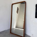 Miroir scandinave en teck massif 1970