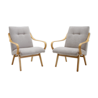 1960s  Pair of Ton Armchairs by Jaroslav Smidek, Czechoslovakia