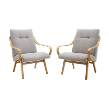 1960s  Pair of Ton Armchairs by Jaroslav Smidek, Czechoslovakia
