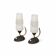 Mid-Century 60s lamp set – brass, glass, vintage design