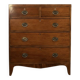 Commode Anglaise George III en Acajou et ronce, Pieds Étrier – XIXème
