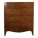 Commode Anglaise George III en Acajou et ronce, Pieds Étrier – XIXème