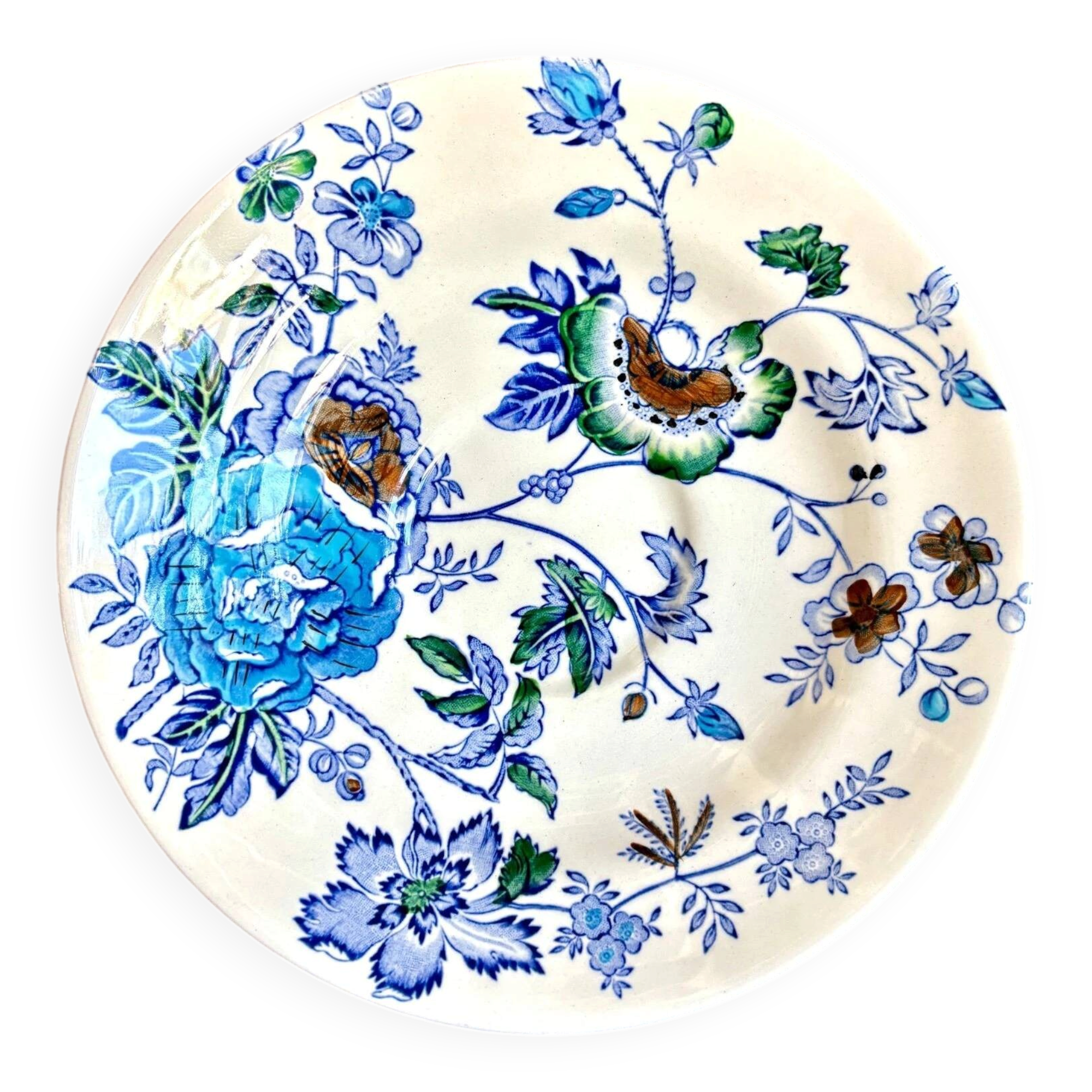 Mason's ironstone polychrome dish, "Belvedere" service - early 20th century