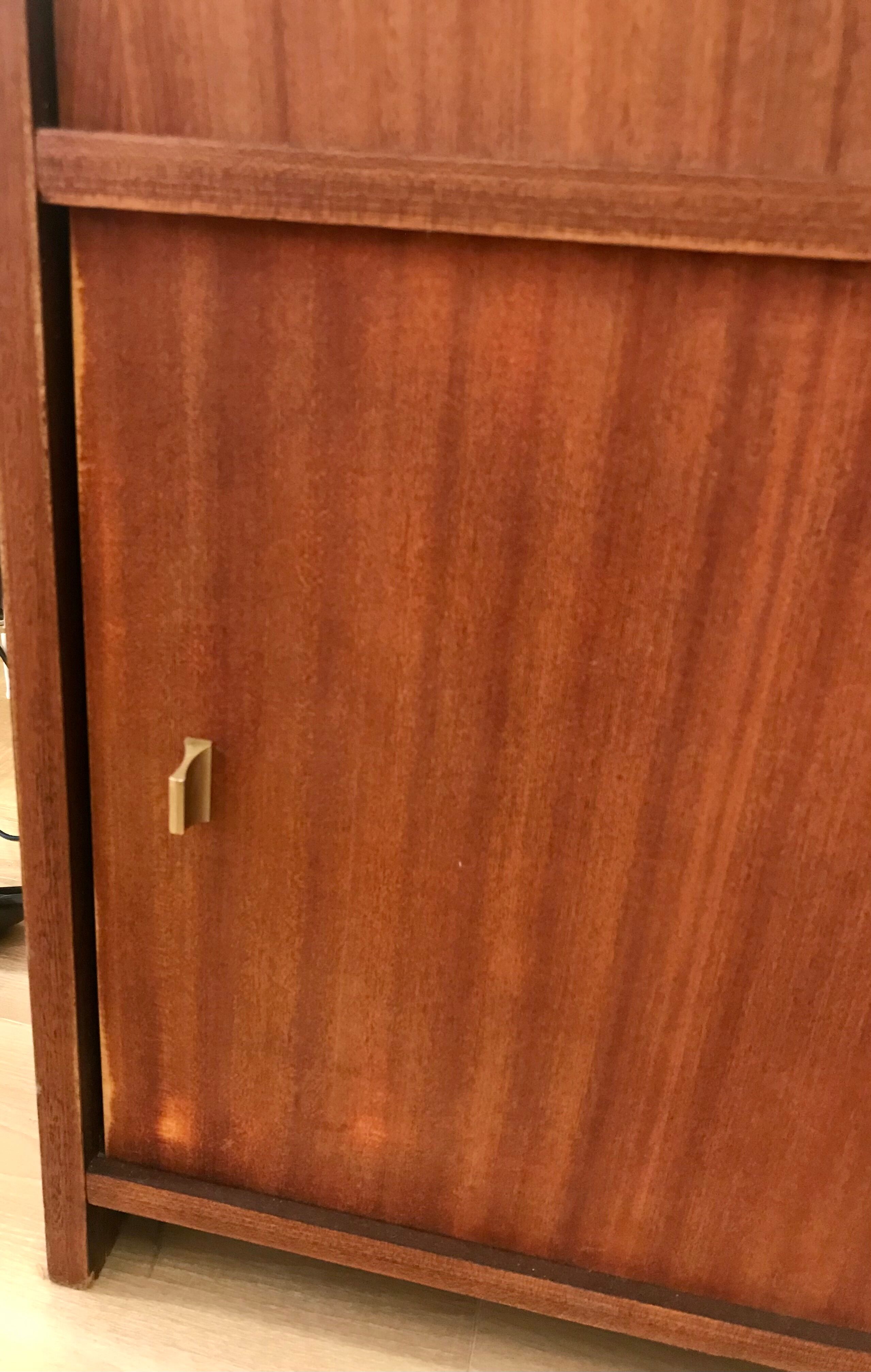 Large vintage glass library