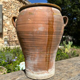 Ancient terracotta pottery jar