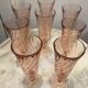 Series of 8 champagne flutes "Rosaline"