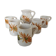 Orangeade service, floral pattern, cracked ceramic 60s
