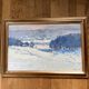 Oil painting on cardboard signed, dimensions: height - 48 cm - width - 68.5 cm -