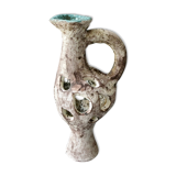 Openwork ceramic lamp from Vallauris, 70s