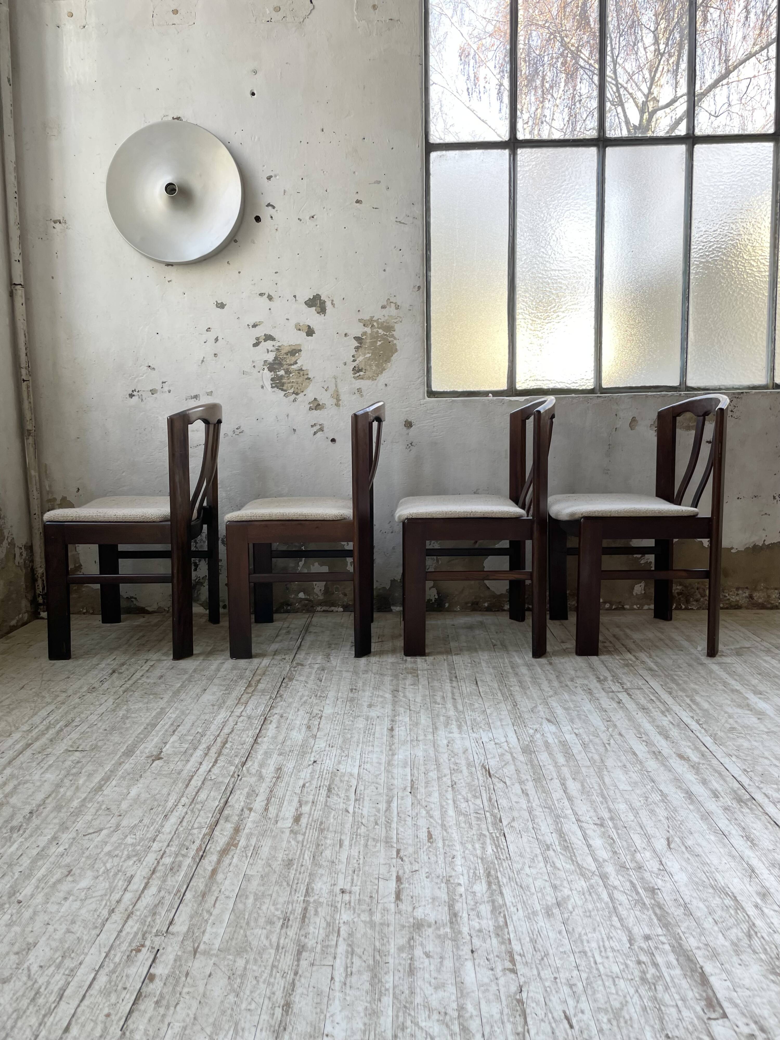 4 Scandinavian mahogany chairs