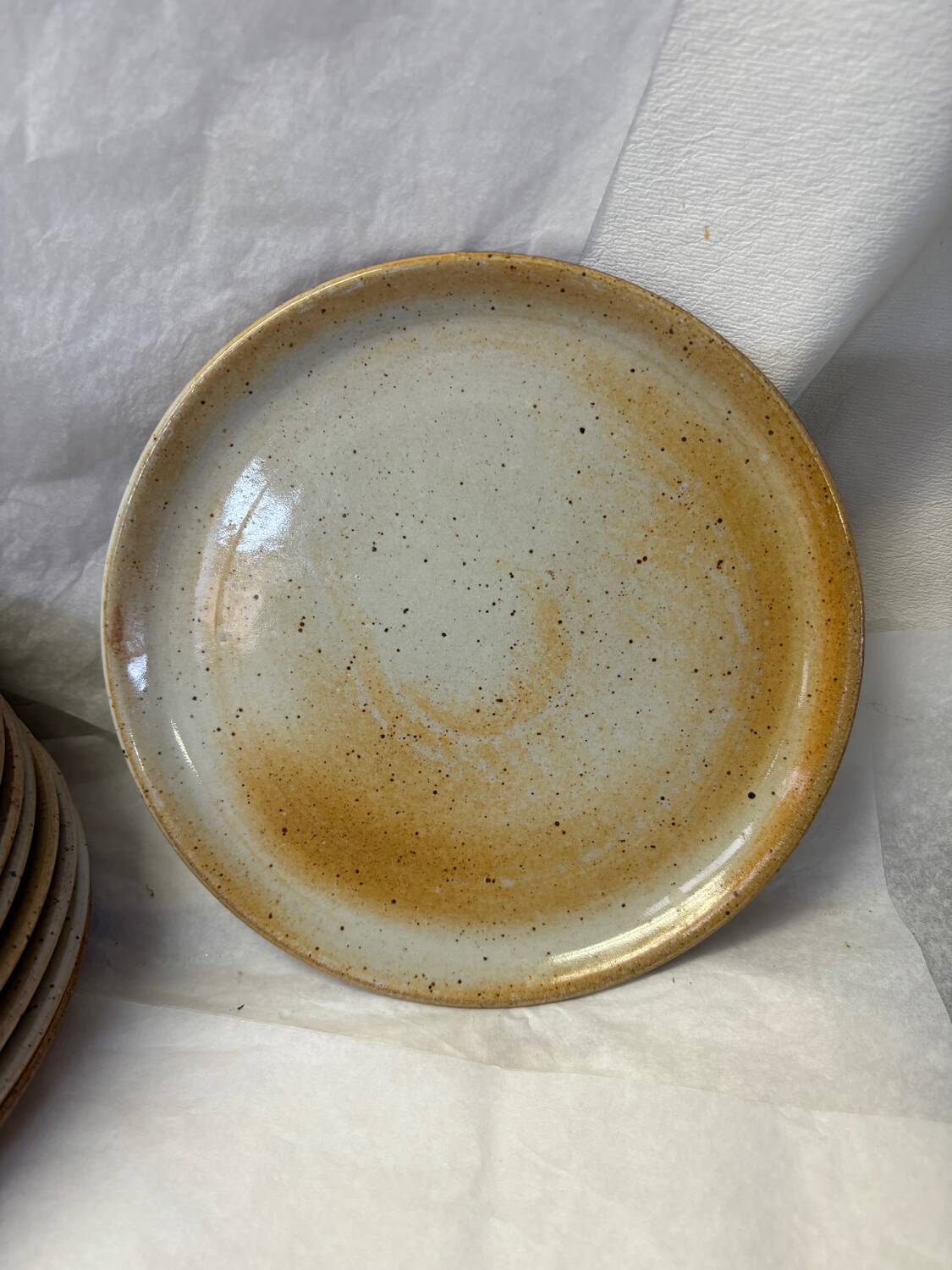 Set of 9 marsh sandstone dessert plates