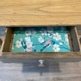 Side table in patinated wood