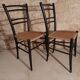 Pair of wooden chairs and rope Italy 1960