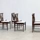 Ensemble de six chaises de salle à manger en palissandre AWA