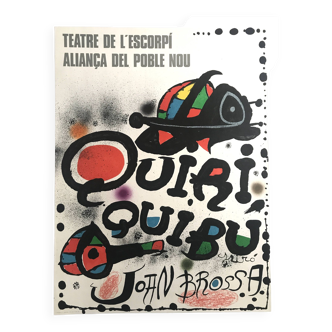 Affiche originale en lithographie Quiriquibu, Joan Miro, 1976