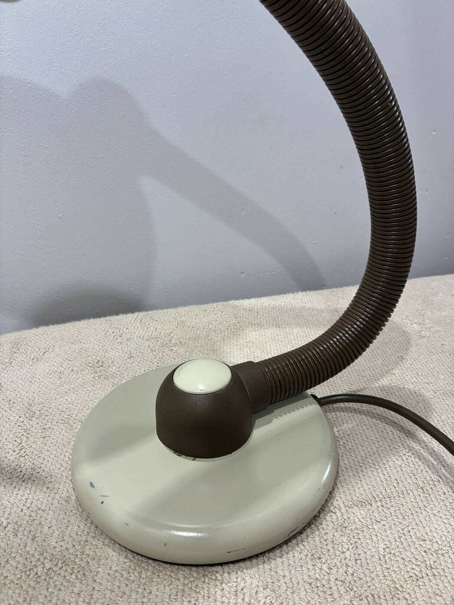 Klaus Hempel desk lamp for Hustadt Leuchten, ochre and beige, 1970s–80s
