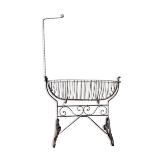 Old wrought iron cradle