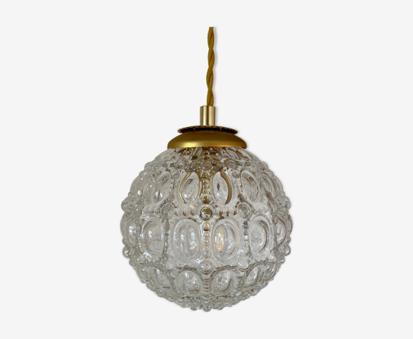 Baladeuse globe vintage en verre moulé