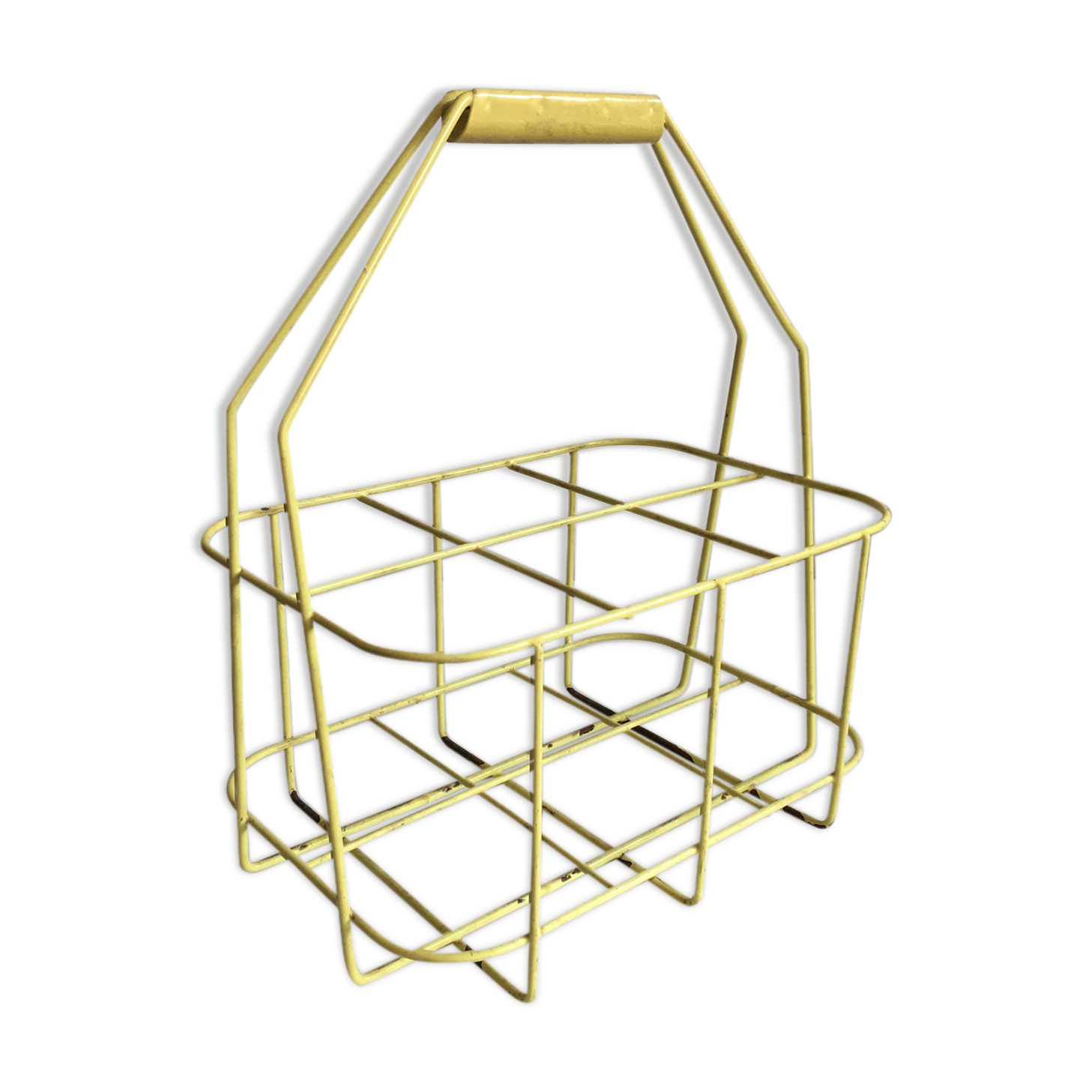 Yellow vintage bottle holder
