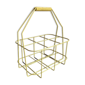 Yellow vintage bottle holder