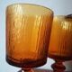 4 amber glasses