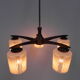 Vintage hanging lamp with 5 glass shades