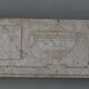 Old fireplace in white marble veined Louis XVI
