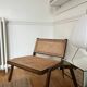 Vintage wooden and cane armchair