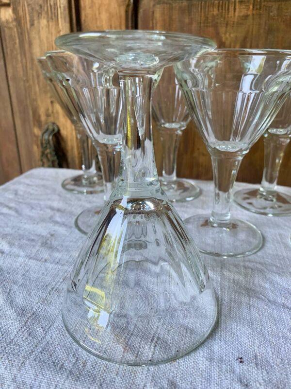 Verres bistrot anciens La Rochère